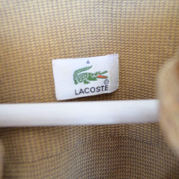 Lacoste Tan Micro Waffleknit Long Sleeve Button Shirt - Picture 4 of 4